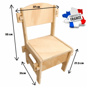 Chaise enfant bois contreplaqué 45€ - Fabrication française Alsace