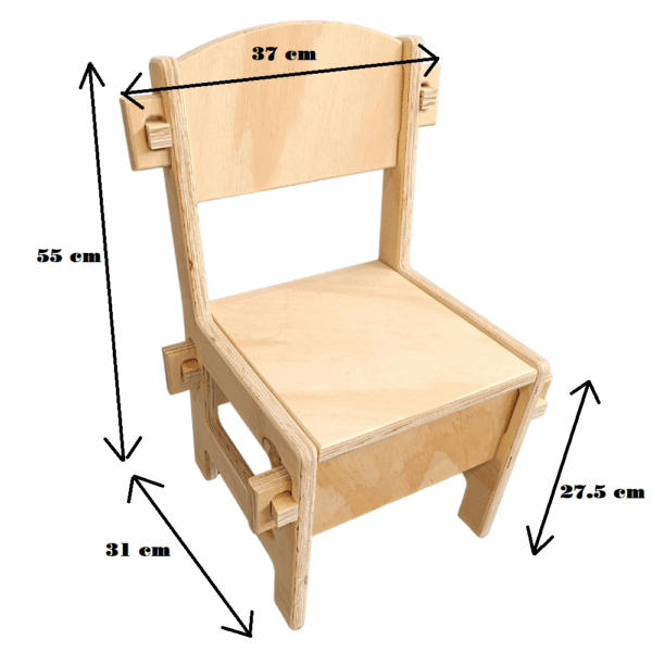 Chaise enfant bois contreplaqué 45€ - Fabrication française Alsace – Image 3