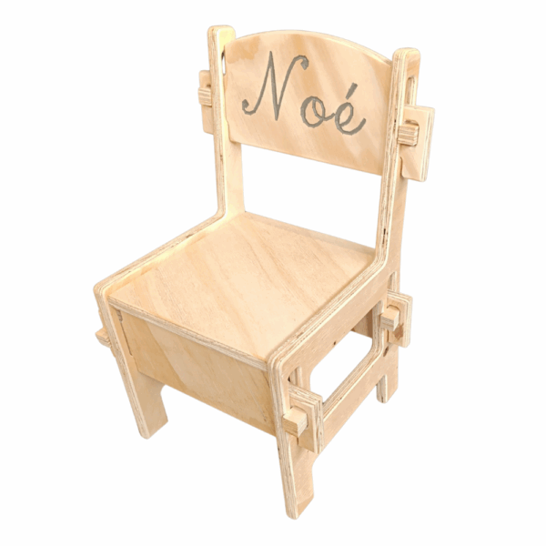 Chaise enfant personnalisée avec gravure prénom - Spirit of Wood Alsace – Image 3