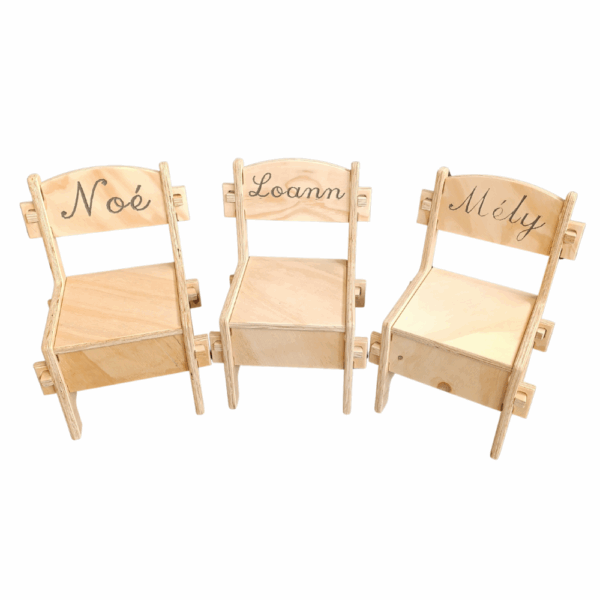 Chaise enfant personnalisée avec gravure prénom - Spirit of Wood Alsace – Image 5