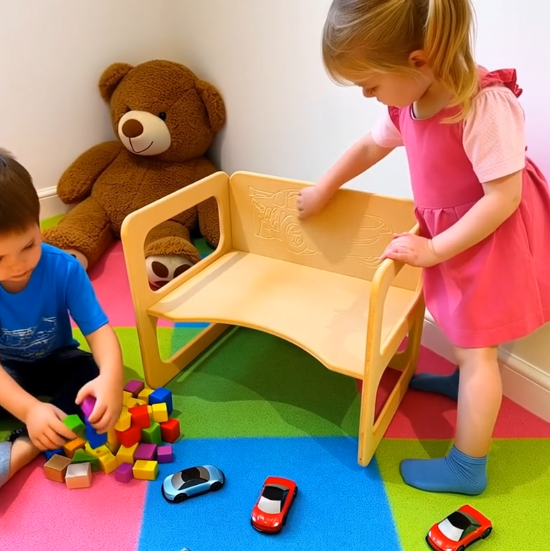 Banc - Table pour enfant prêt à peindre - création Spirit of wood