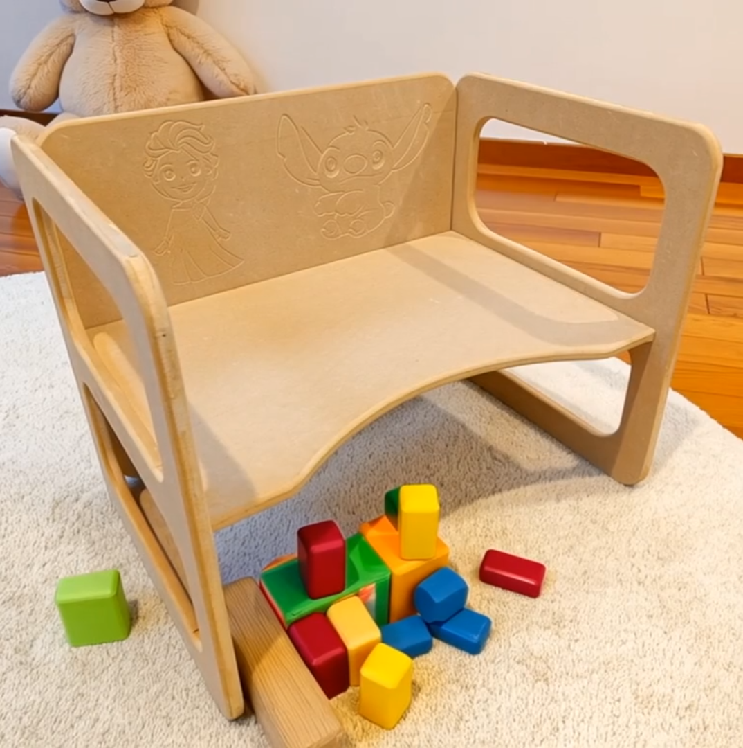Banc - Table pour enfant prêt à peindre - création Spirit of wood – Image 4